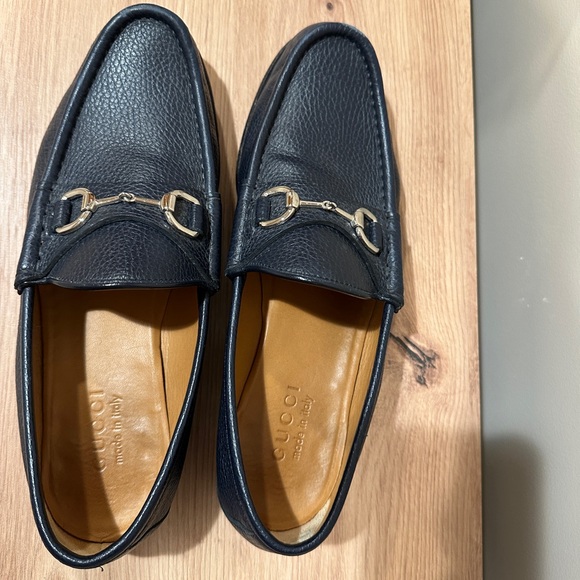 Gucci Horsebit Loafers Navy Pebbled Leather Men’s Size 8.5 /US 9 Made in Italy main image 6